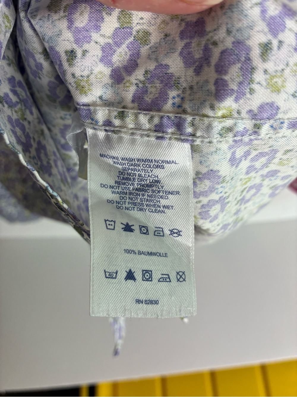 Lands’ End Floral Cotton Blouse Bundle — Size 14 - Pink & Purple, Like New - Picture 9 of 14